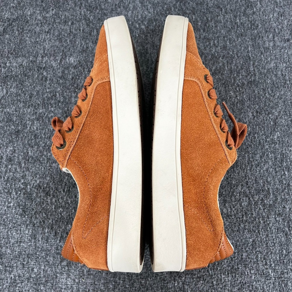 Revitalign Sneaker Womens 9.5 Rust Orange Suede Side Zip Orthotic Casual Comfort - Picture 5 of 10